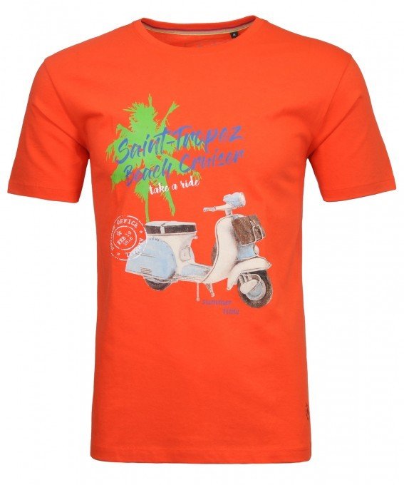 Ragman T-Shirt orange mit Roller Aufdruck