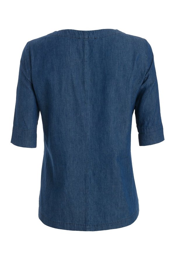 Tuzzi T-Shirt mit Reißverschluss blau