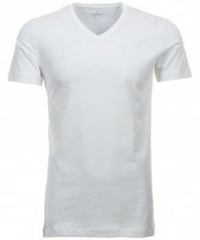 Ragman T-Shirt Doppelpack V-Ausschnitt weiß