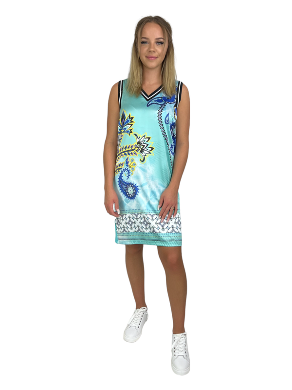 Sportalm Kleid hellblau mit V-Ausschnitt