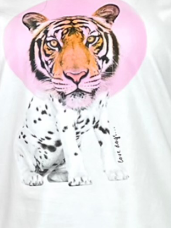 Frieda & Freddies T-Shirt weiß mit Tiger Print